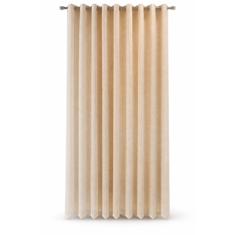 پرده تور بافت لوزی_رنگ کرم نسکافهای