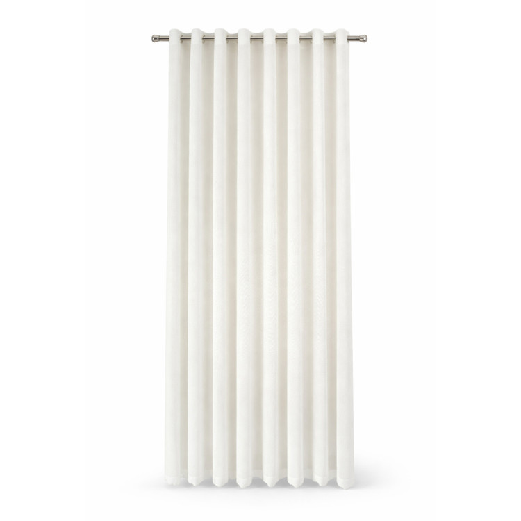 پرده تور بافت لوزی_رنگ سفید شیری