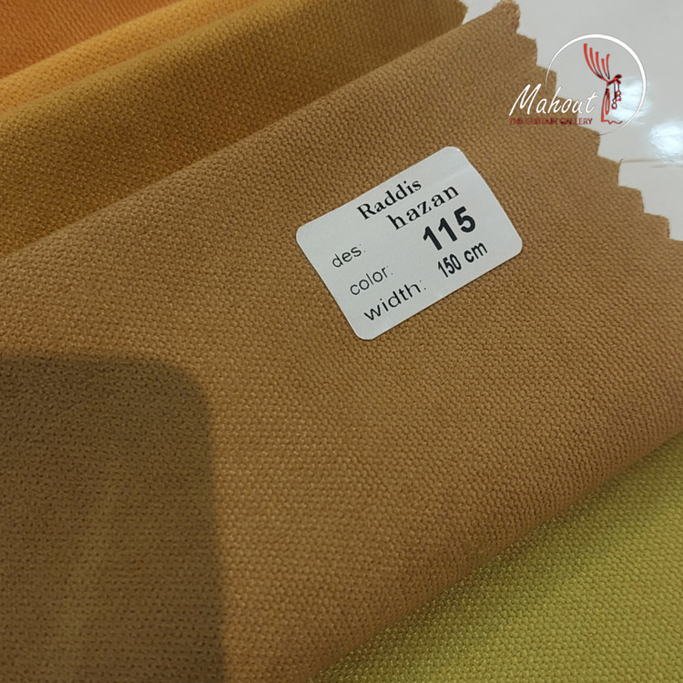 پرده آماده هازان کد ۱۱۵ - رنگ کرم/زرد