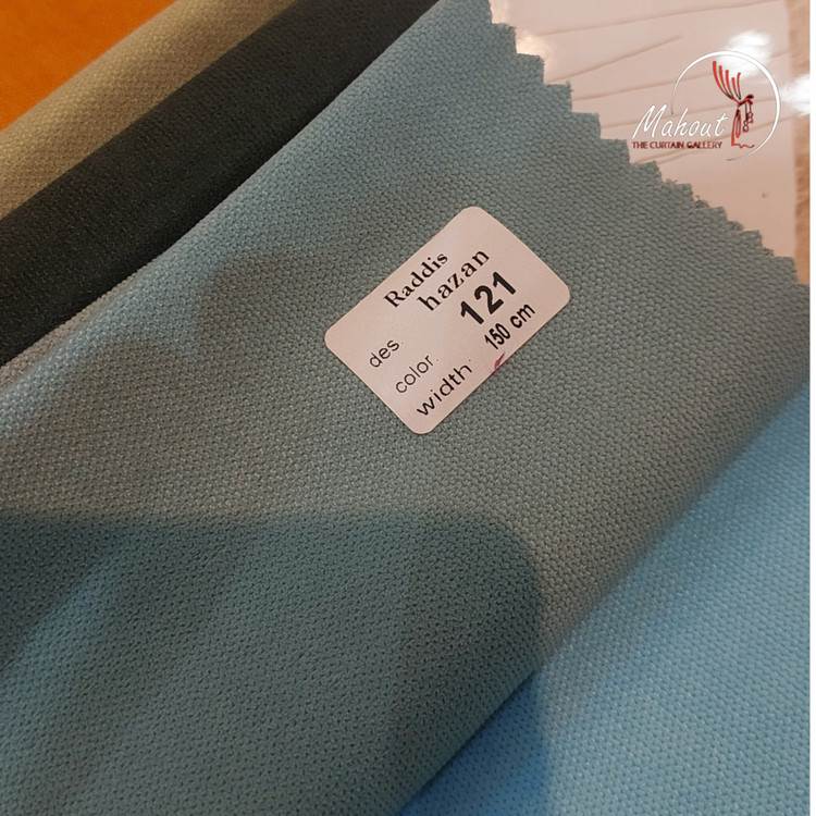 پرده آماده هازان کد ۱۲۱ - رنگ سبزآبی (فیروزهای تیره)