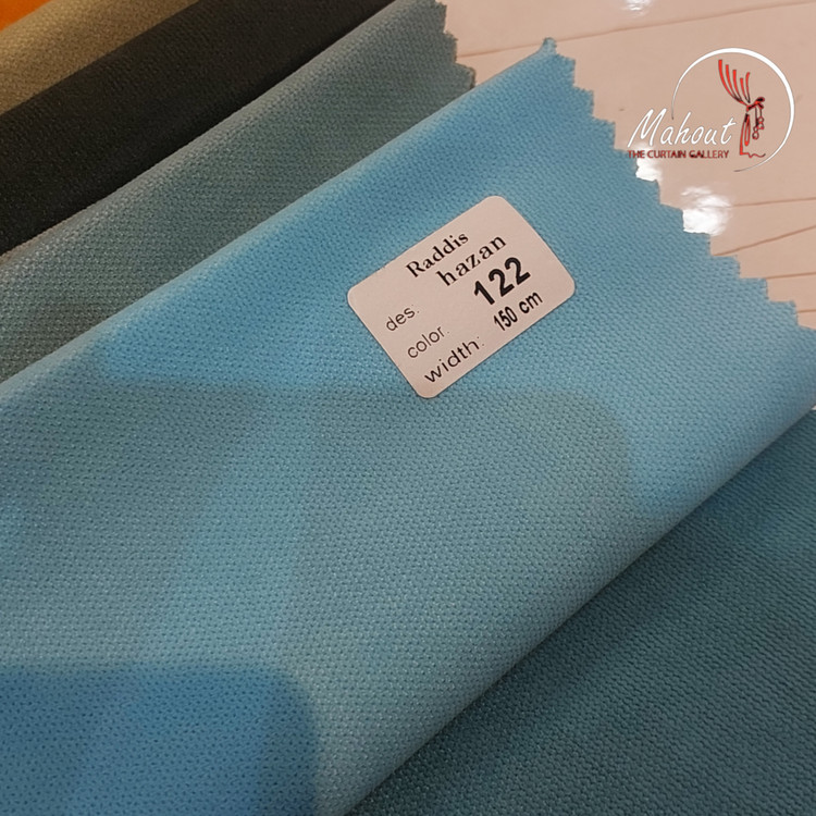 پرده آماده هازان کد ۱۲۲ - رنگ آبی روشن