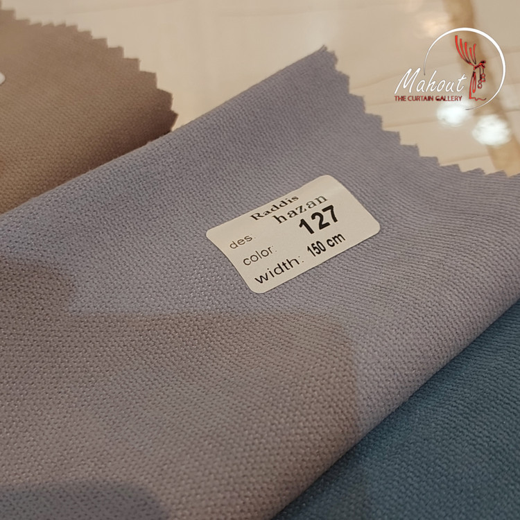 پرده آماده هازان کد ۱۲۷ - رنگ نقرآبی